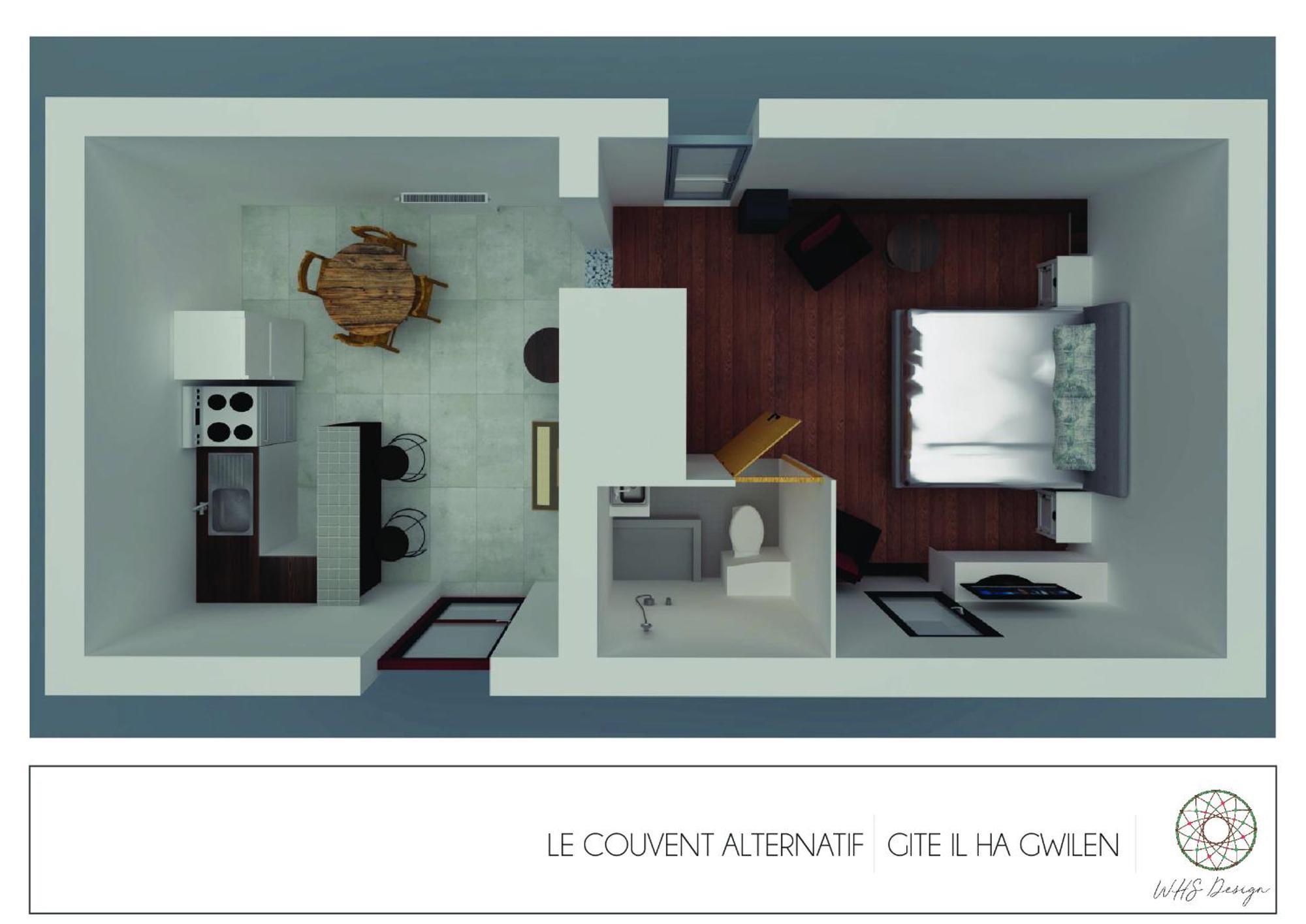 Les Gîtes du Couvent Alternatif, Bretagne Camlez Chambre photo